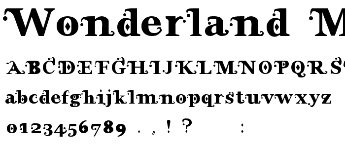 Wonderland Medium font